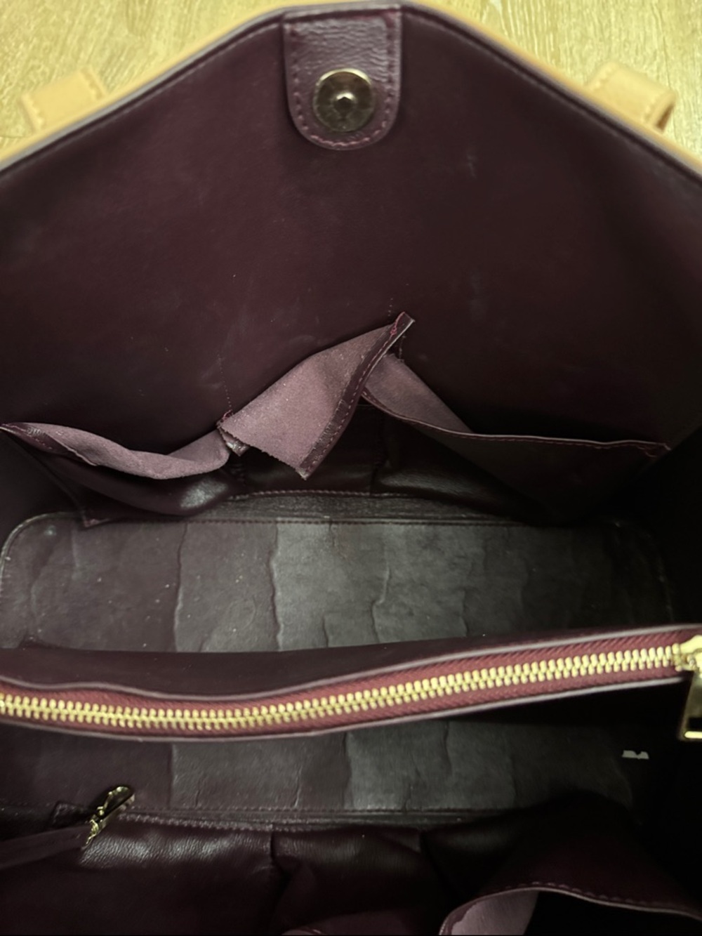 Freja New York Linnea Leather Tote Latte Bag Purse - Picture 10 of 16